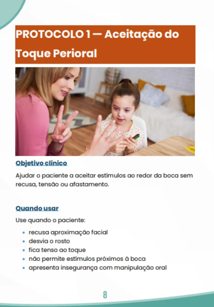 Amostra de Objetivo clínico e quando usar